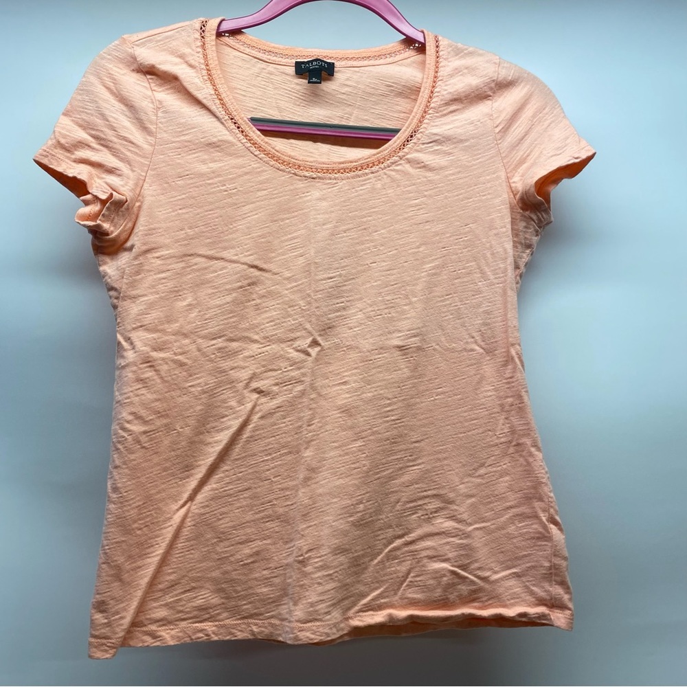 Talbots Pink Short Sleeved Shirt